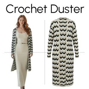 Striped Duster Cardigan-Size Large-EUC